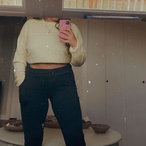 Pastel Yellow Knit Crew